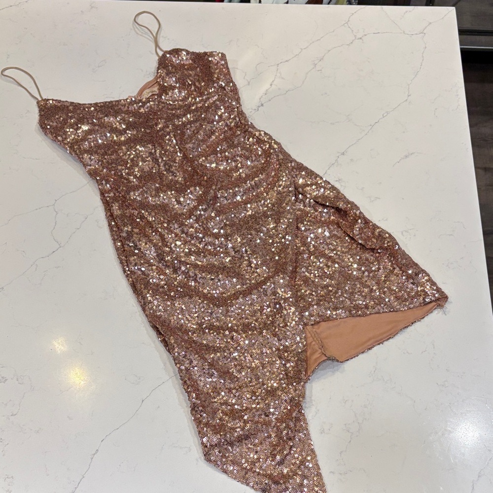 Rose Gold Sequin Dress